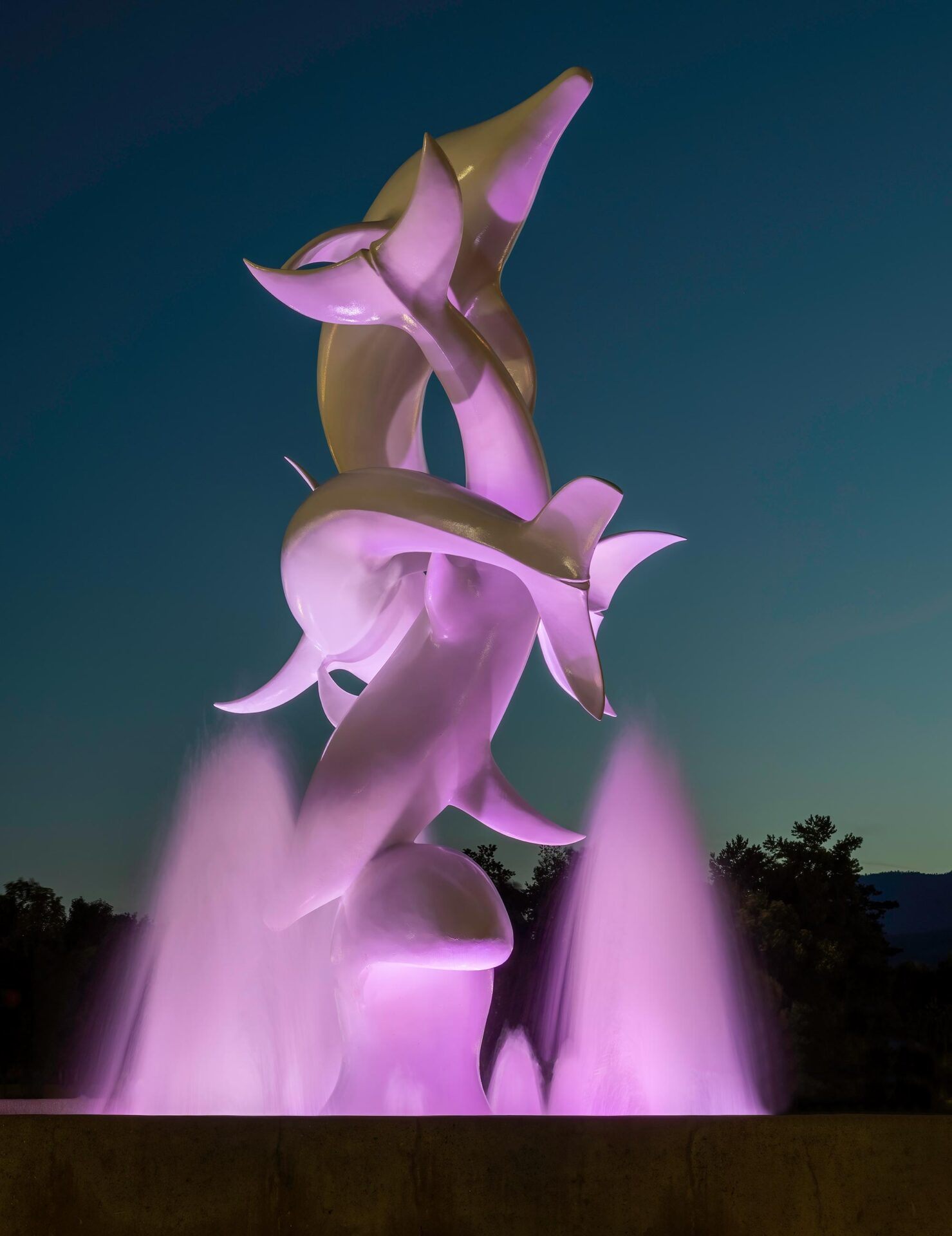 Rhapsody Dolphins Statue Kelowna BC 4